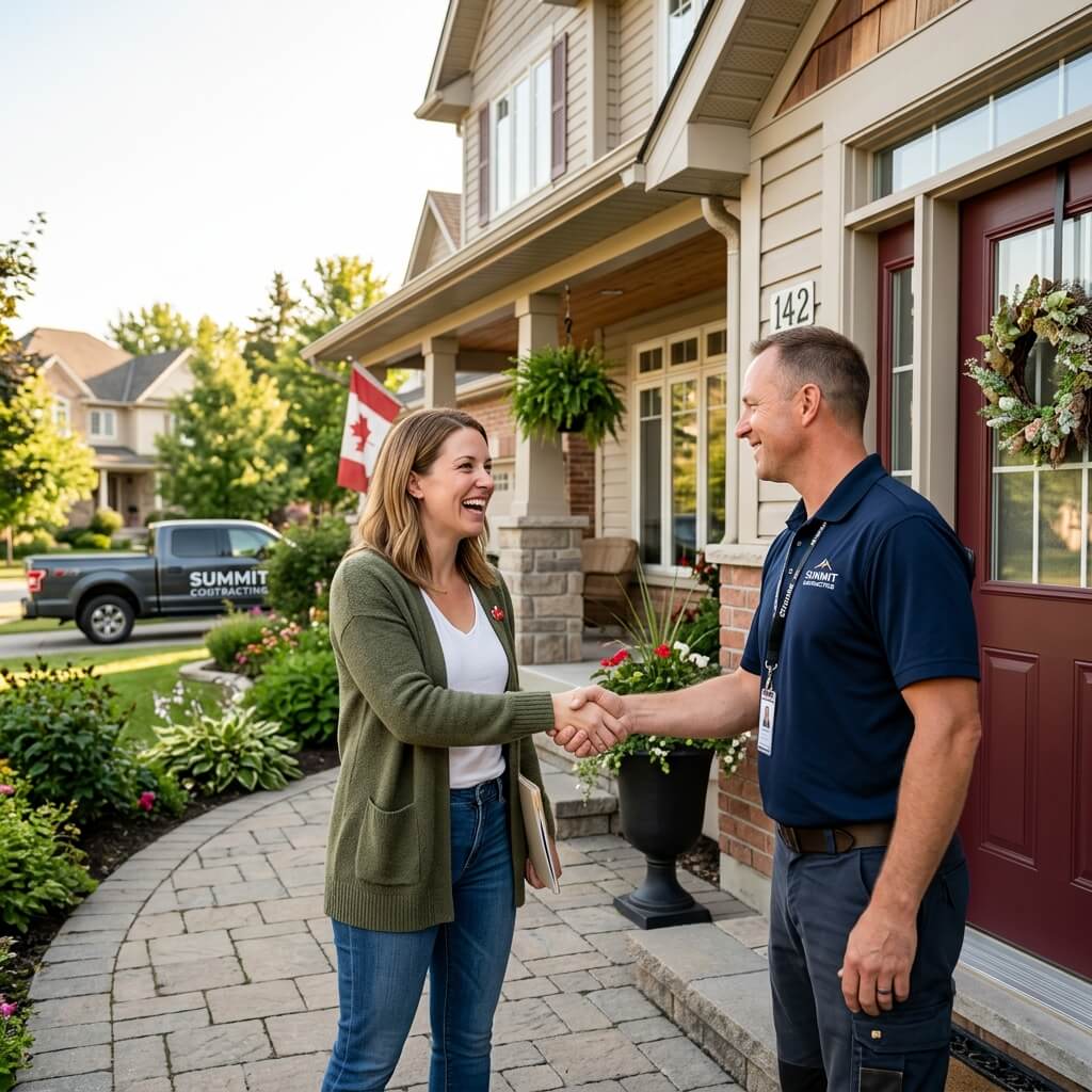 Homeowner and contractor